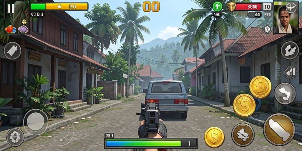 Momen seru saat bertarung melawan monster besar.