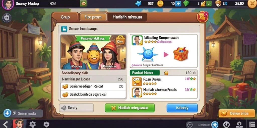 Beragam karakter unik untuk dipilih.