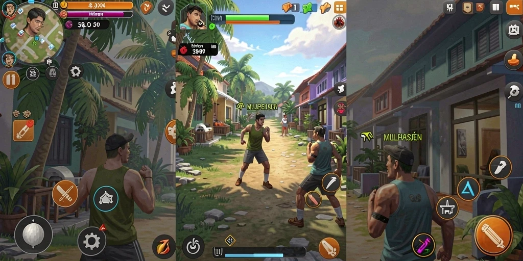 Tangkapan layar menampilkan interaksi antar pemain dalam mode multiplayer.